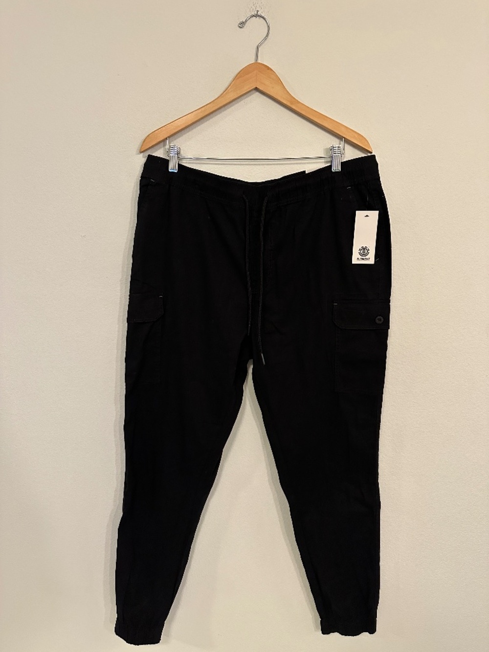Element MEL420MM Stretch Cargo Jogger Pants Black Men's XL NWT